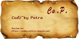 Csáky Petra névjegykártya