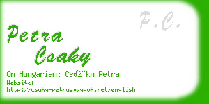 petra csaky business card